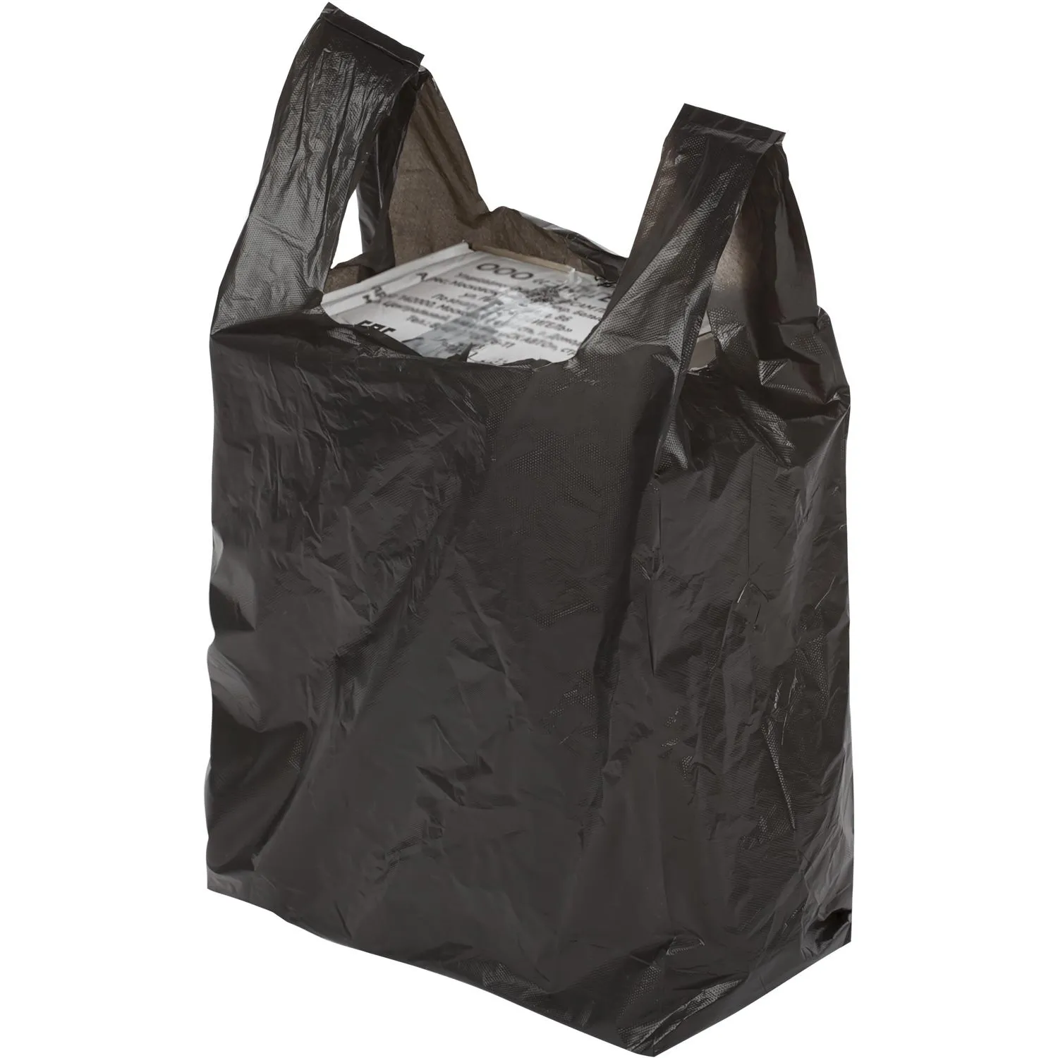 Пакет-майка усиленный ПНД, 30+18x56, черный, 28 мкм, 100 шт/уп, - фото 5