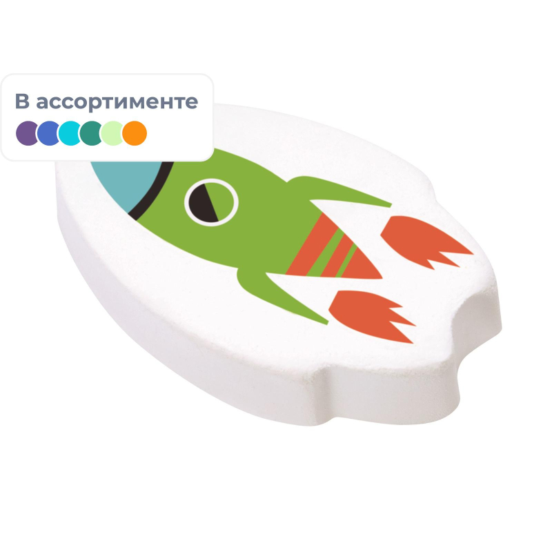 Ластик каучуковый Milan Space PNM4740SH, в асс-те (ДС) - фото 1