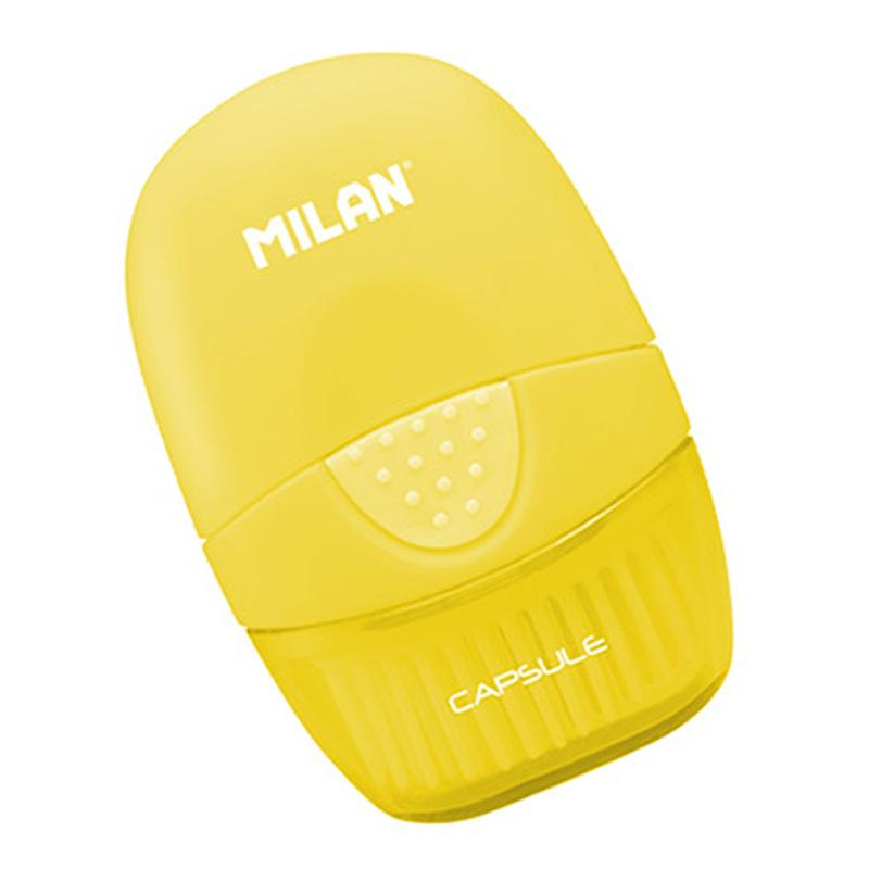 Ластик каучуковый Milan Capsule в пластиковом чехле с щёткой, цв в асс - фото 6