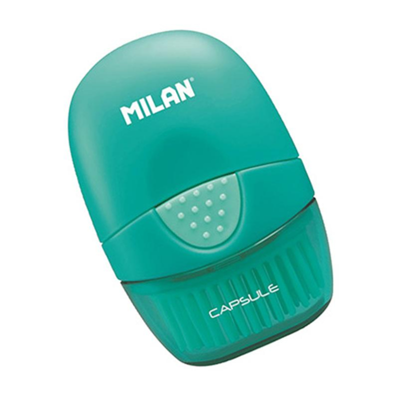 Ластик каучуковый Milan Capsule в пластиковом чехле с щёткой, цв в асс - фото 4