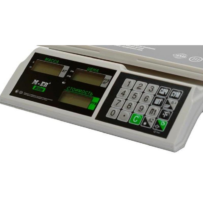 Весы торговые настольные M-ER 326AC-15.2 Slim, LCD, белые_3040 - фото 3