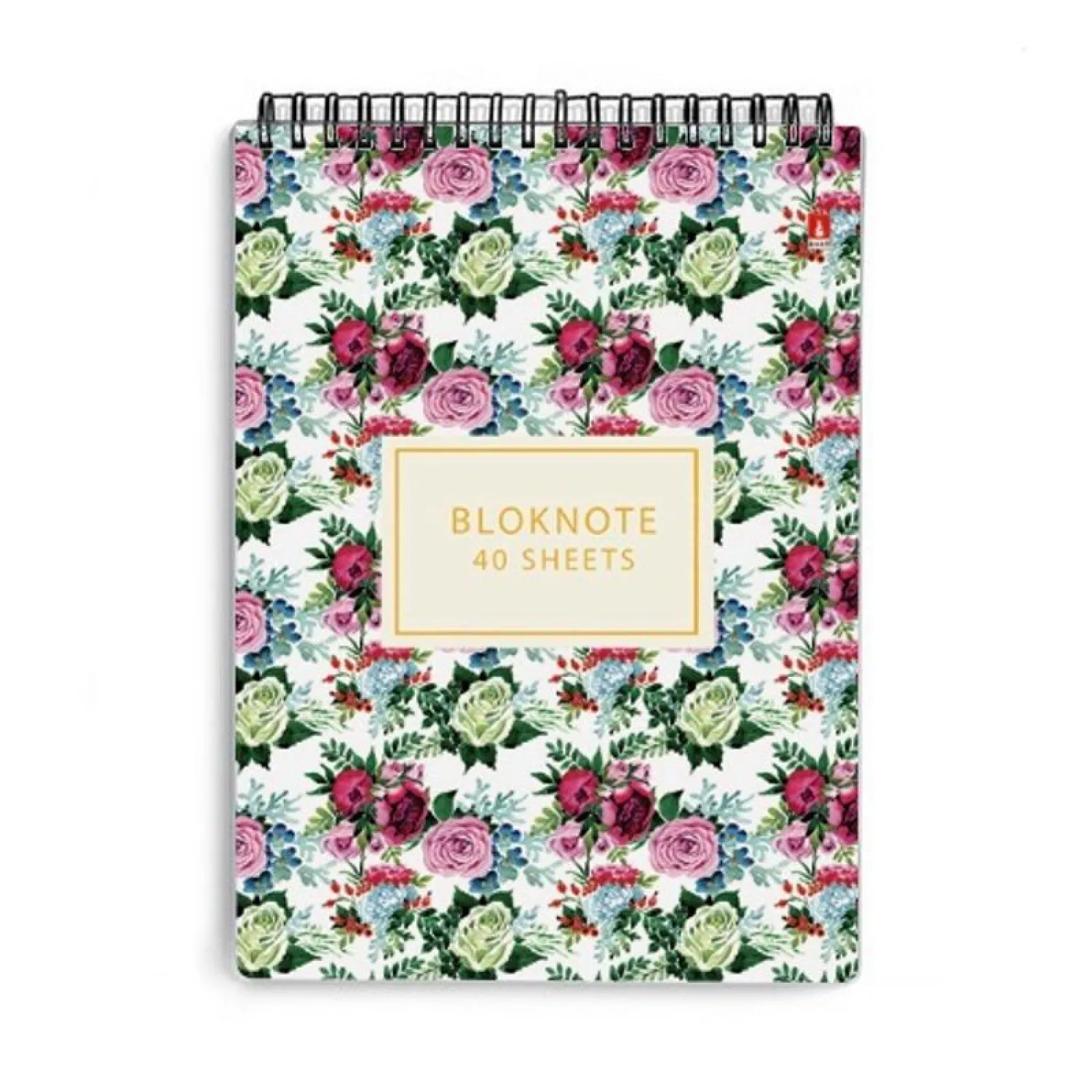 Блокнот А6,40л,клетка,гребень ЦВЕТЫ.ПАТТЕРН 3-40-252 в ассорт - фото 2