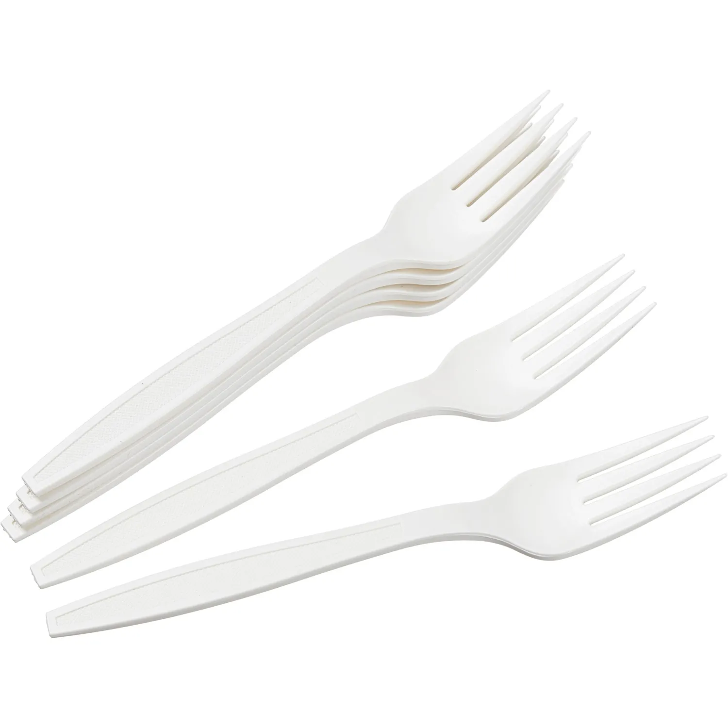 Вилка одноразовая 180мм, белая, кукурузный крахмал, 50шт/уп Вилка одноразовая 180мм, белая, кукурузный крахмал, 50шт/уп - фото 2
