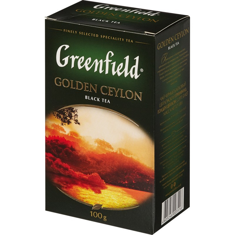 Чай Greenfield Golden Ceylon листовой черный,100г 0351-14,133554 - фото 1