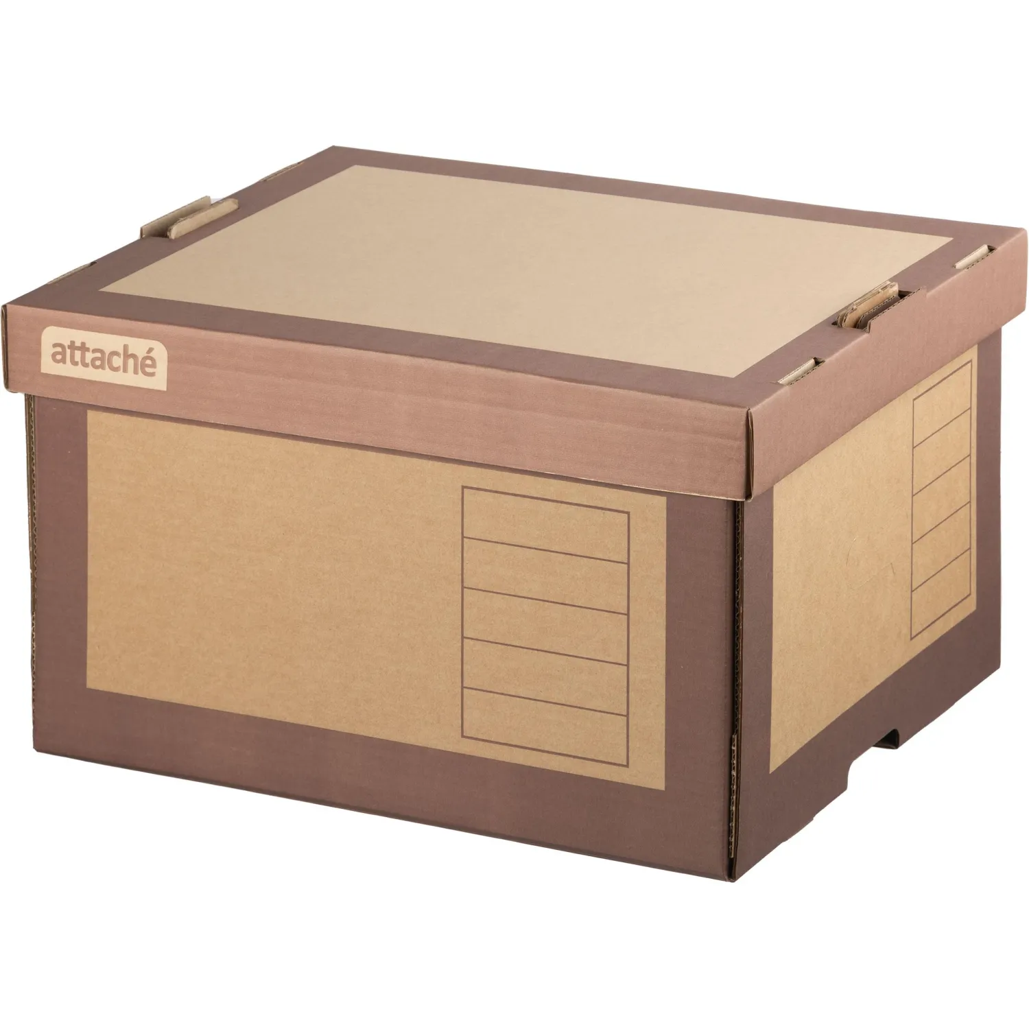 Короб архивный Attache на 5 папок 75мм, надстраив.,крышка Короб архивный Attache на 5 папок 75мм, надстраив.,крышка - фото 1