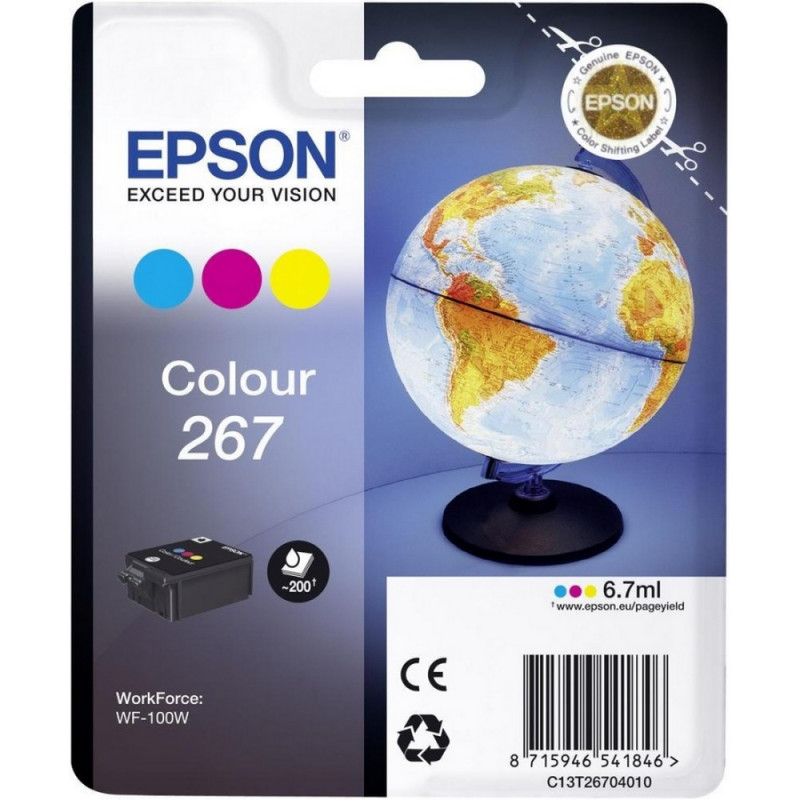 Картридж струйный Epson T267 C13T26704010 цвет. для WF-100 - фото 2