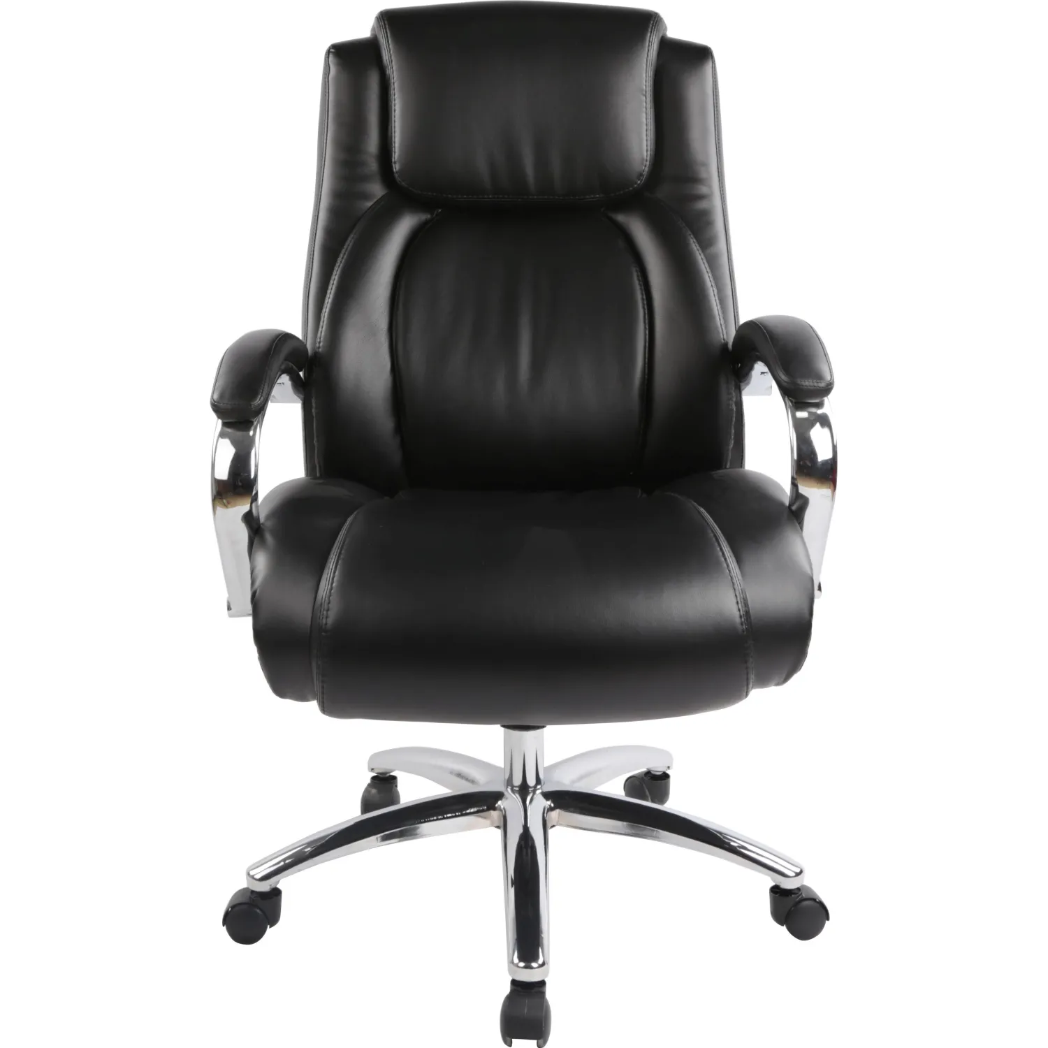 Кресло BN_Dp_EChair-585 TR рецикл.кожа черный, хром - фото 2