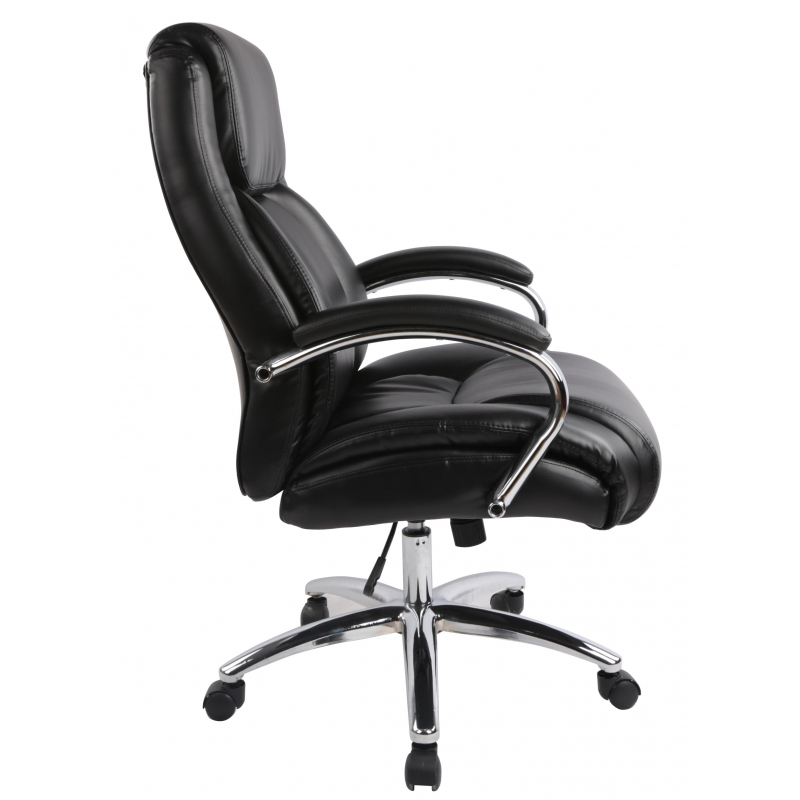 Кресло BN_Dp_EChair-585 TR рецикл.кожа черный, хром - фото 3