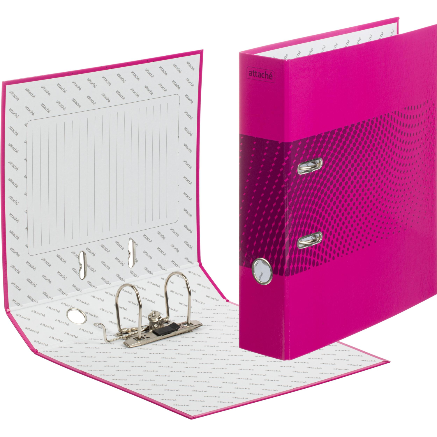 Папка-регистратор Attache Digital, розовый. лам.карт./бум.,75мм - фото 2