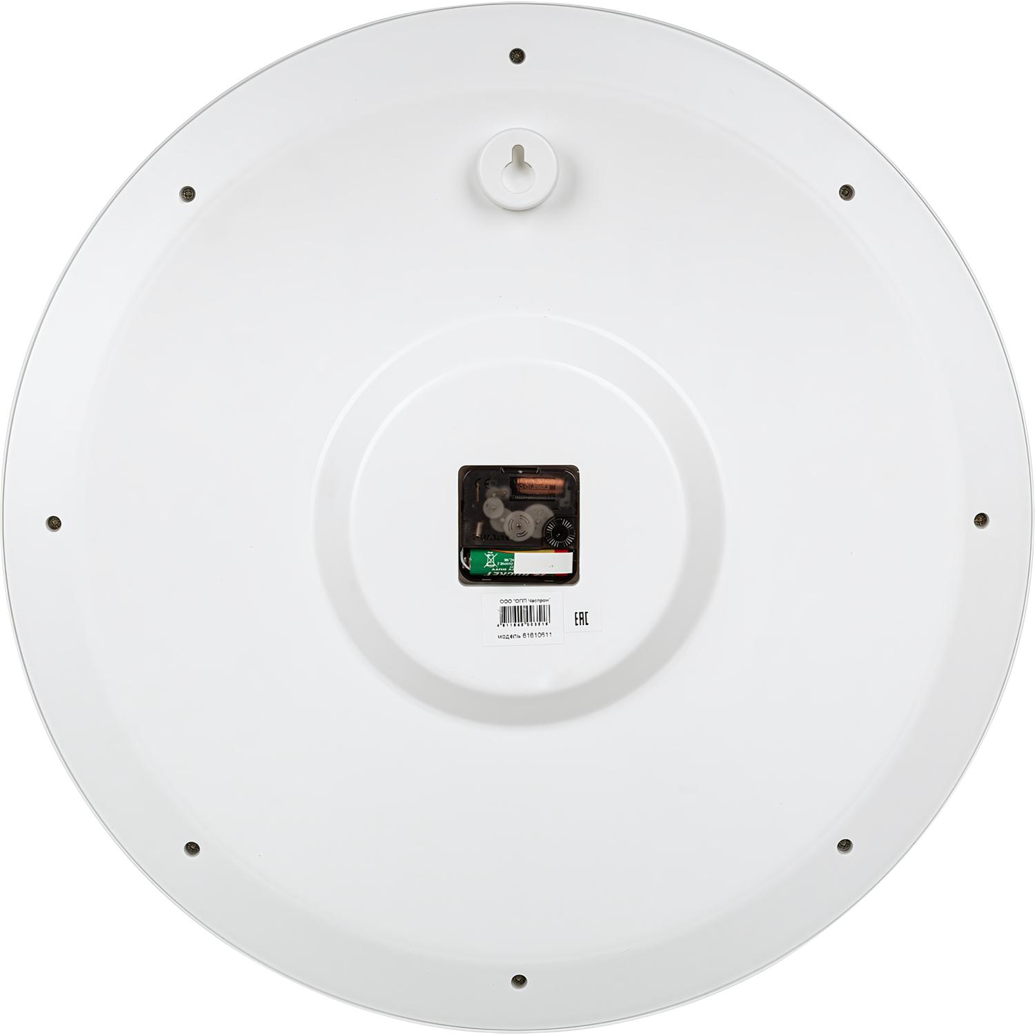 Часы настенные Troyka, модель 06, диаметр 500 мм, пластик 61610611 - фото 4