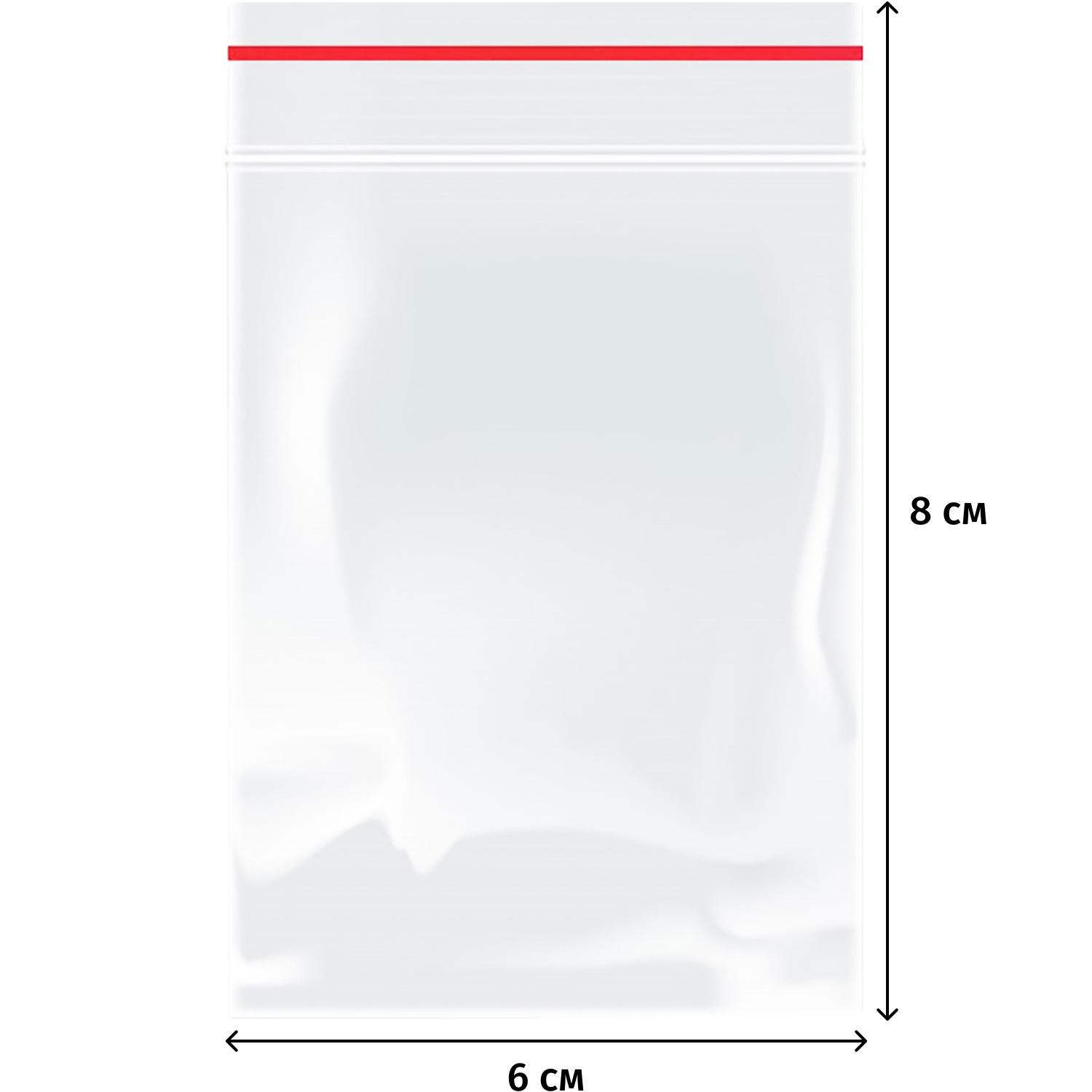 Пакет с замком (Zip Lock) 6x8 см., 32мкм, 1000 шт/уп - фото 2