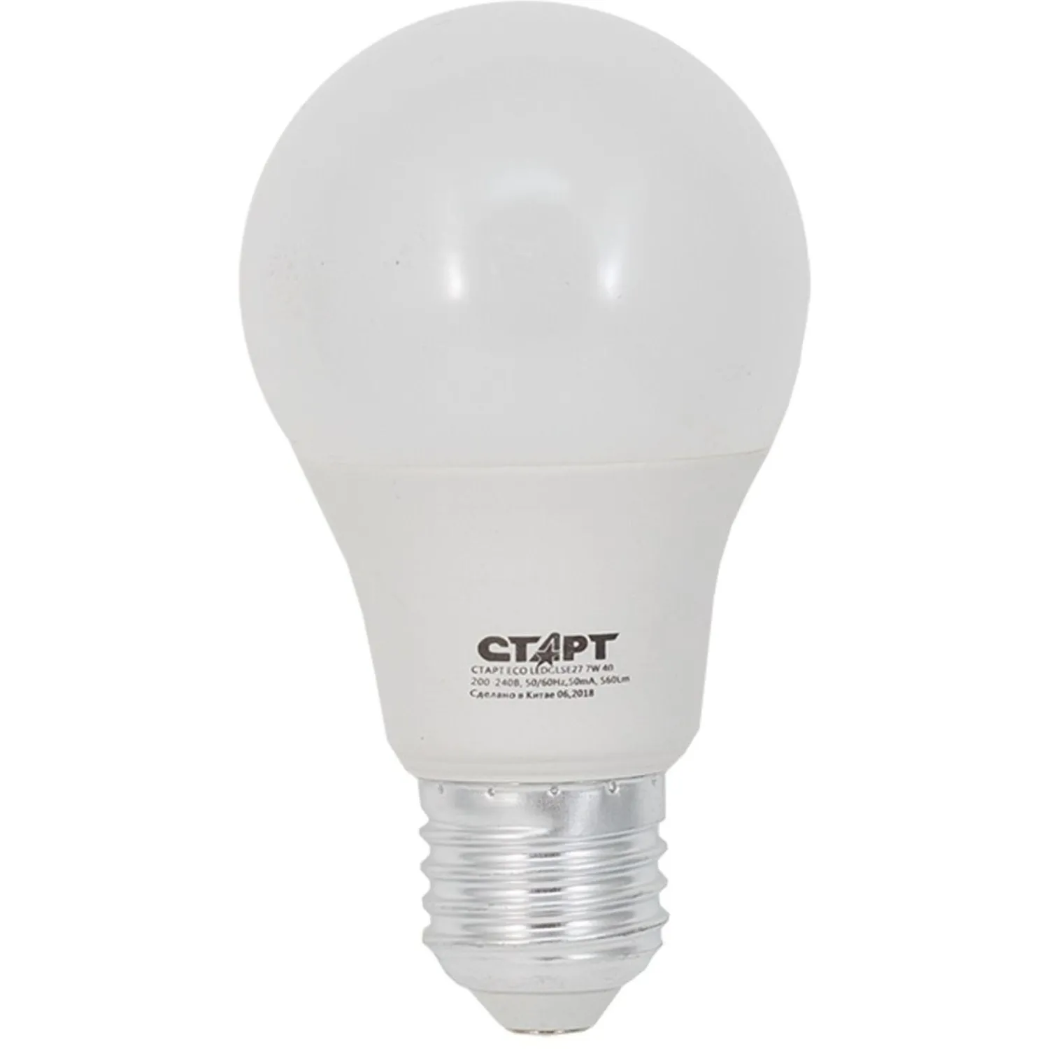 Лампа светодиодная Старт ECO E27 7W 4000K груша - фото 2