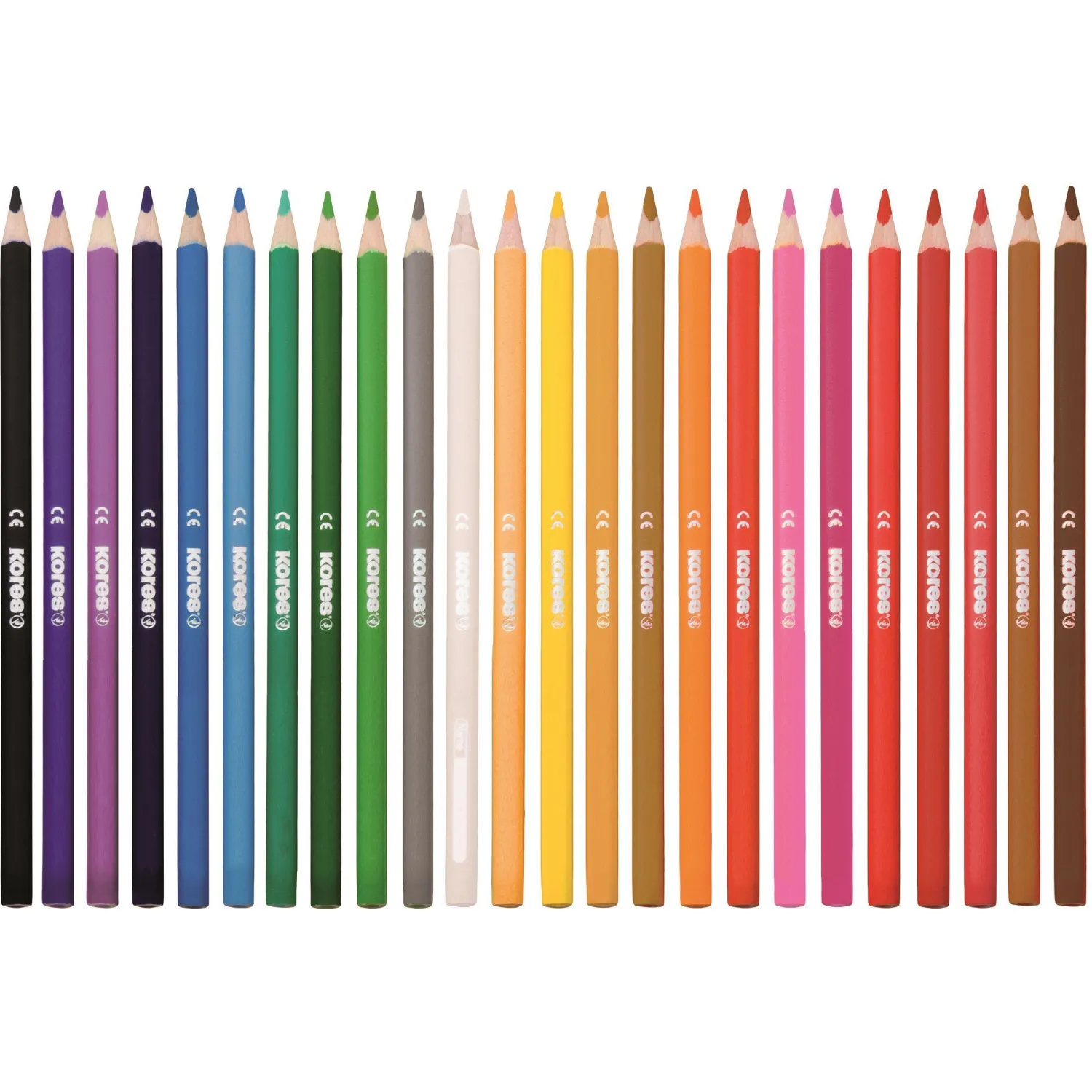 Карандаши цветные 24цв 3-гран Kores Kromas 93392 - фото 2