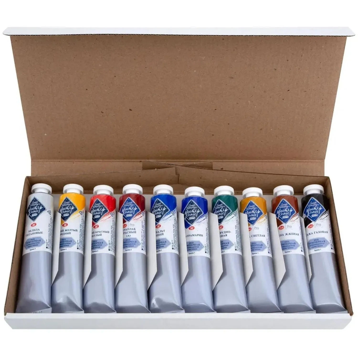 Краски темпера Мастер-Класс  10 шт х46мл, 1641032 - фото 2