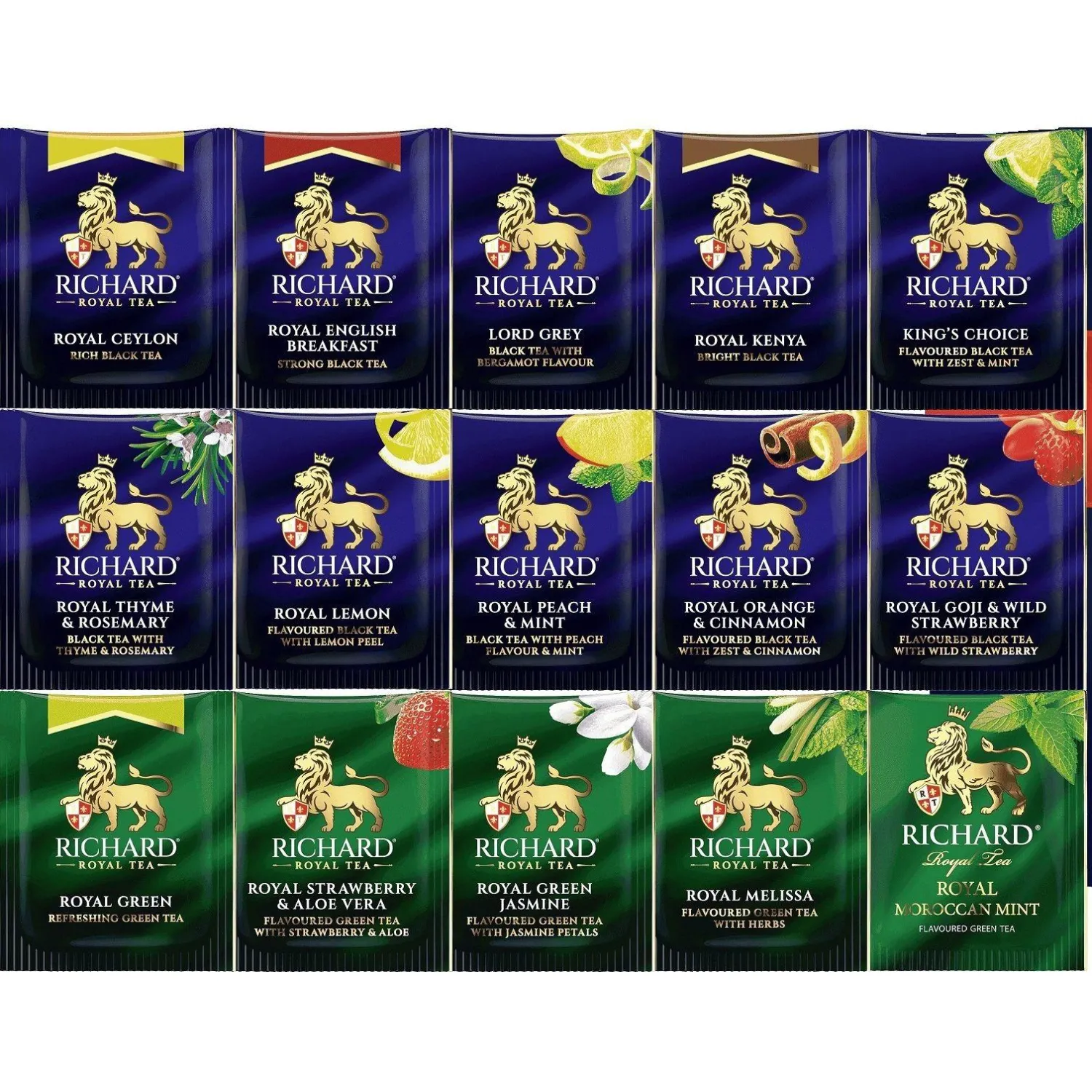 Чай Richard Royal Tea Collection ассорти 15 видов, 120 сашет - фото 2