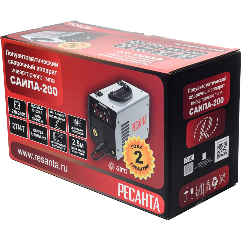 Сварочный полуавтомат инвертор MIG-MAG РЕСАНТА САИПА-200 (65/9) - фото 1