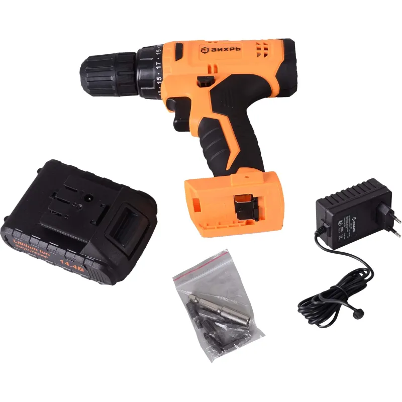 Дрель-шуруповерт аккумуляторная Вихрь ДА-14,4Л-2 (72/14/15) - фото 5