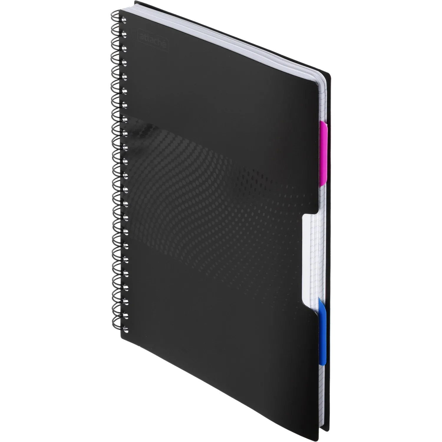 Бизнес-тетрадь А4,140л,кл,спир,пласn.обл,2разд Attache DIGITAL черн 876745 - фото 2