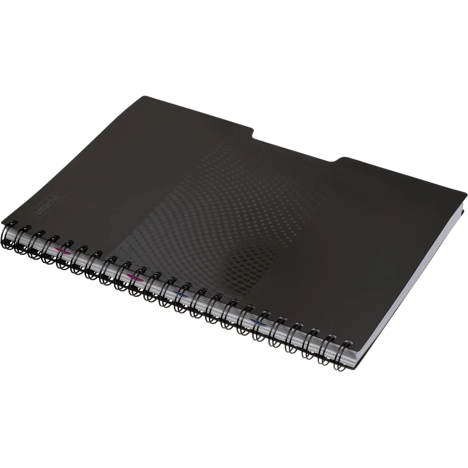 Бизнес-тетрадь А4,140л,кл,спир,пласn.обл,2разд Attache DIGITAL черн 876745 - фото 4