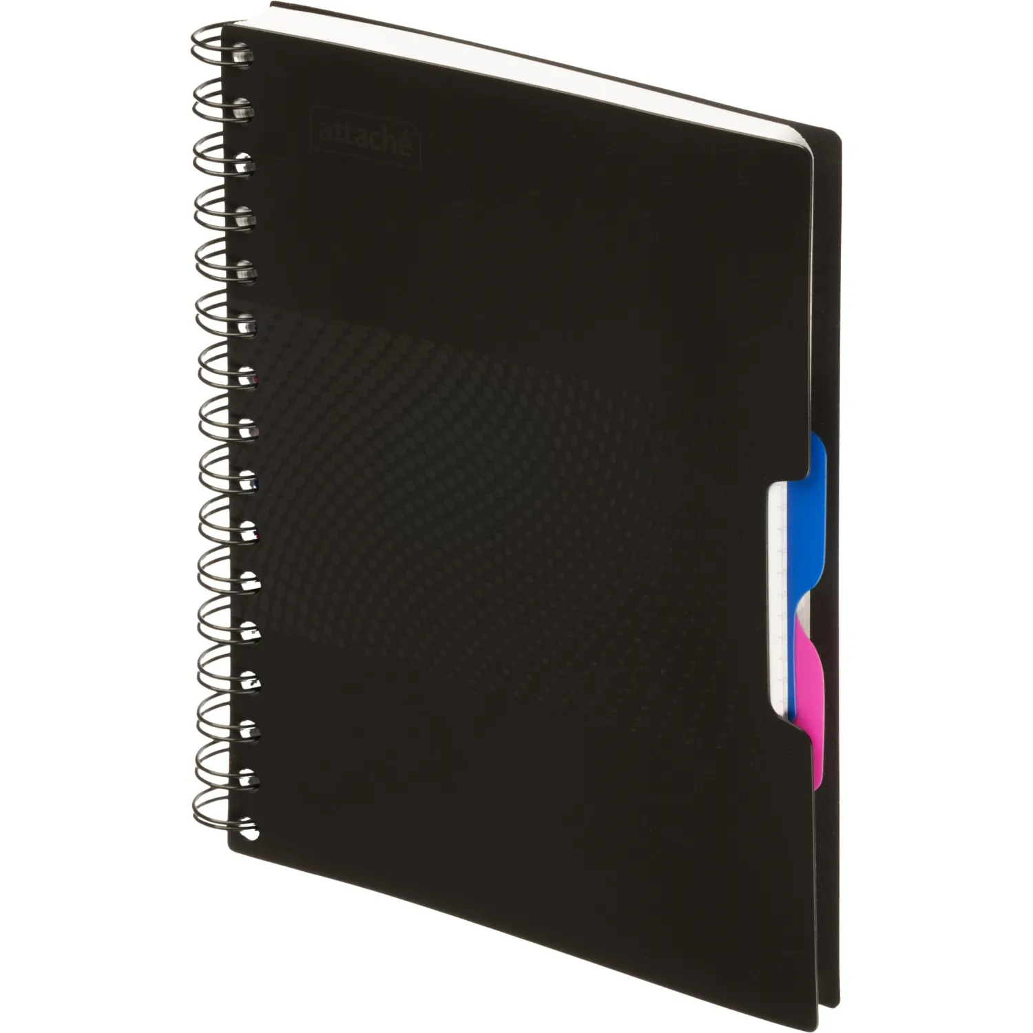 Бизнес-тетрадь А5,140л,кл,спир,пласт.обл,2разд Attache DIGITAL черн 876748 - фото 2