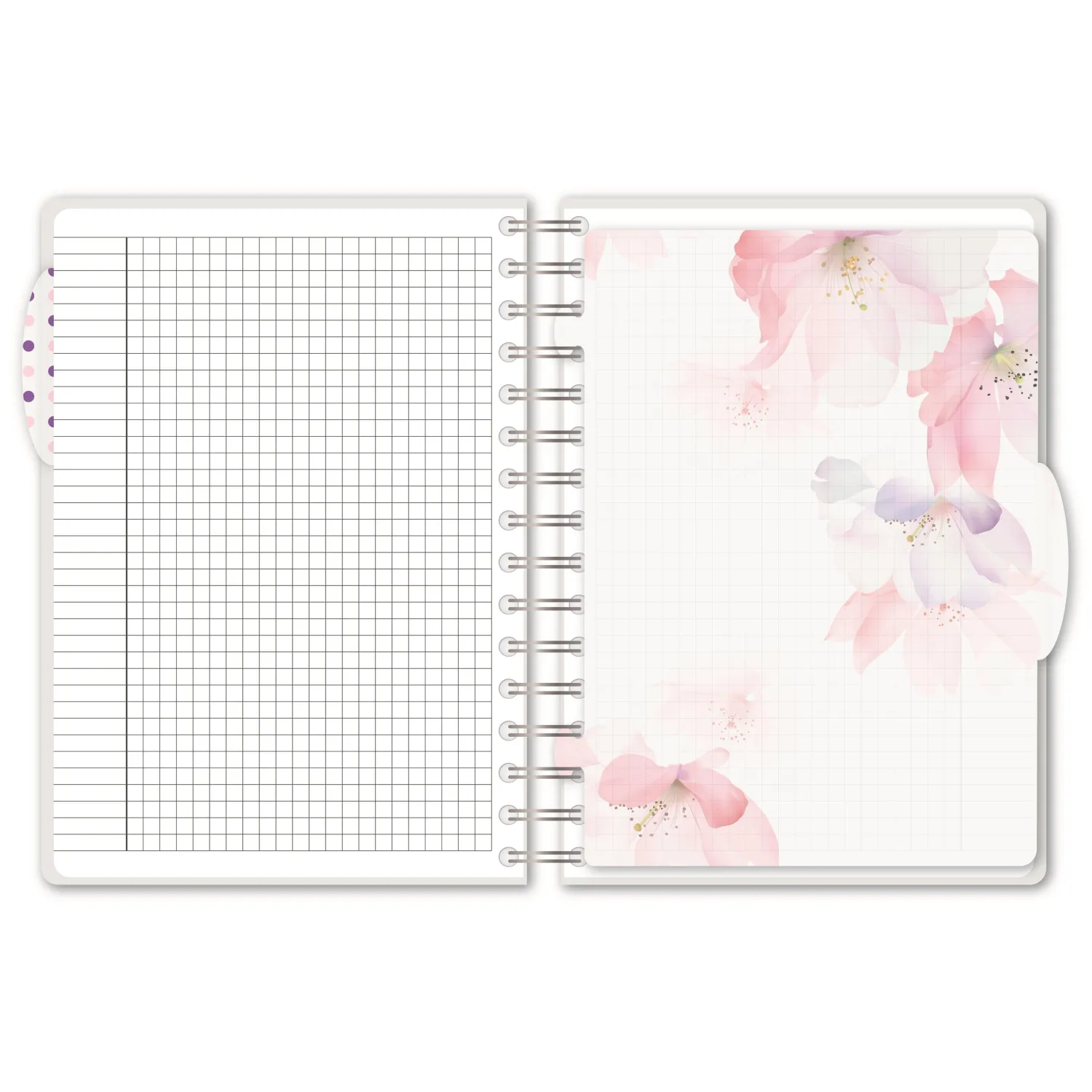 Бизнес-тетрадь А5,140л,кл,спир,плас Attache Selection Flower DreamsBlossom - фото 2