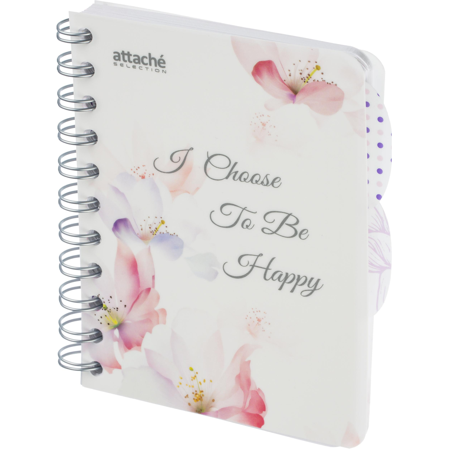 Бизнес-тетрадь А6,120л,кл,спир,пласт Attache Selection Flower Dreams 876753 - фото 3