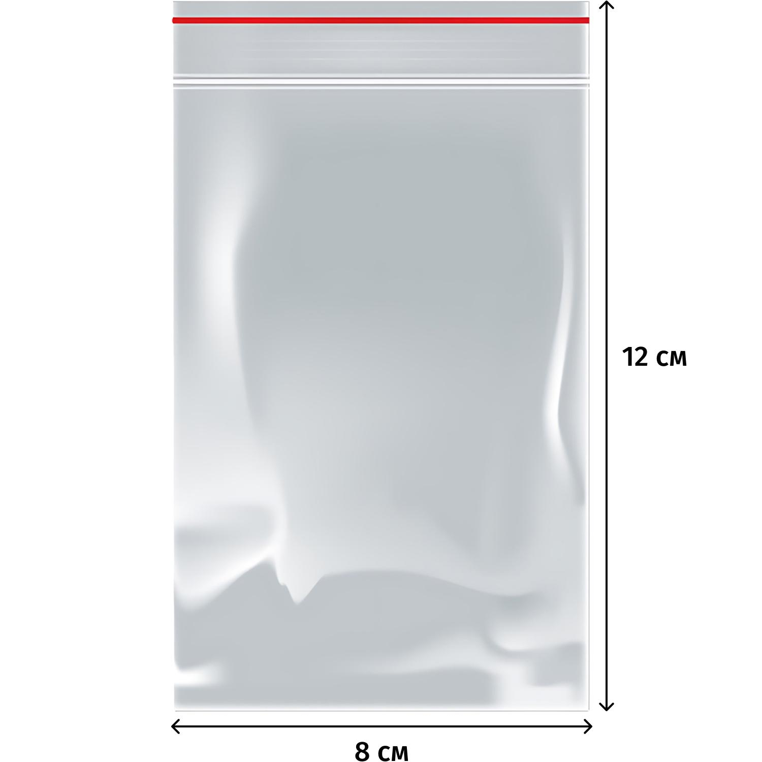 Пакет с замком (Zip Lock) 8 х 12 см, 35 мкм, 1000 шт/уп Пакет с замком (Zip Lock) 8 х 12 см, 35 мкм, 1000 шт/уп - фото 2