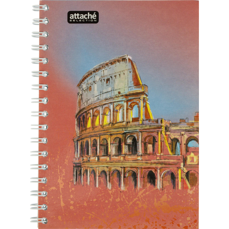Бизнес-тетрадь А6,80л,кл,бок.греб,карт+УФлак Attache Selection TravelItaly - фото 1