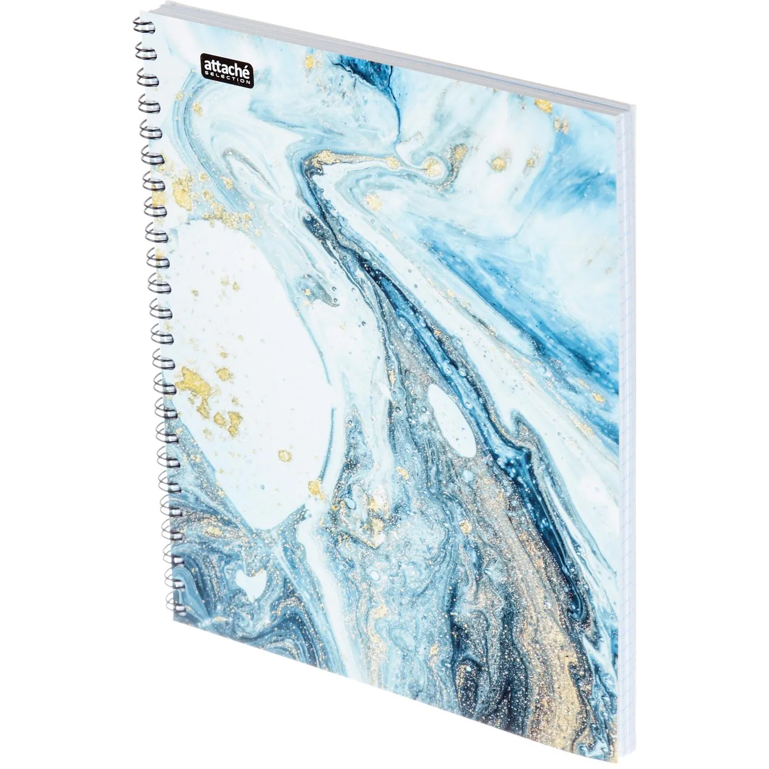 Бизнес-тетрадь А5,96л,кл,греб,ламин.обл. Attache Selection Fluid Серо-Голуб - фото 3