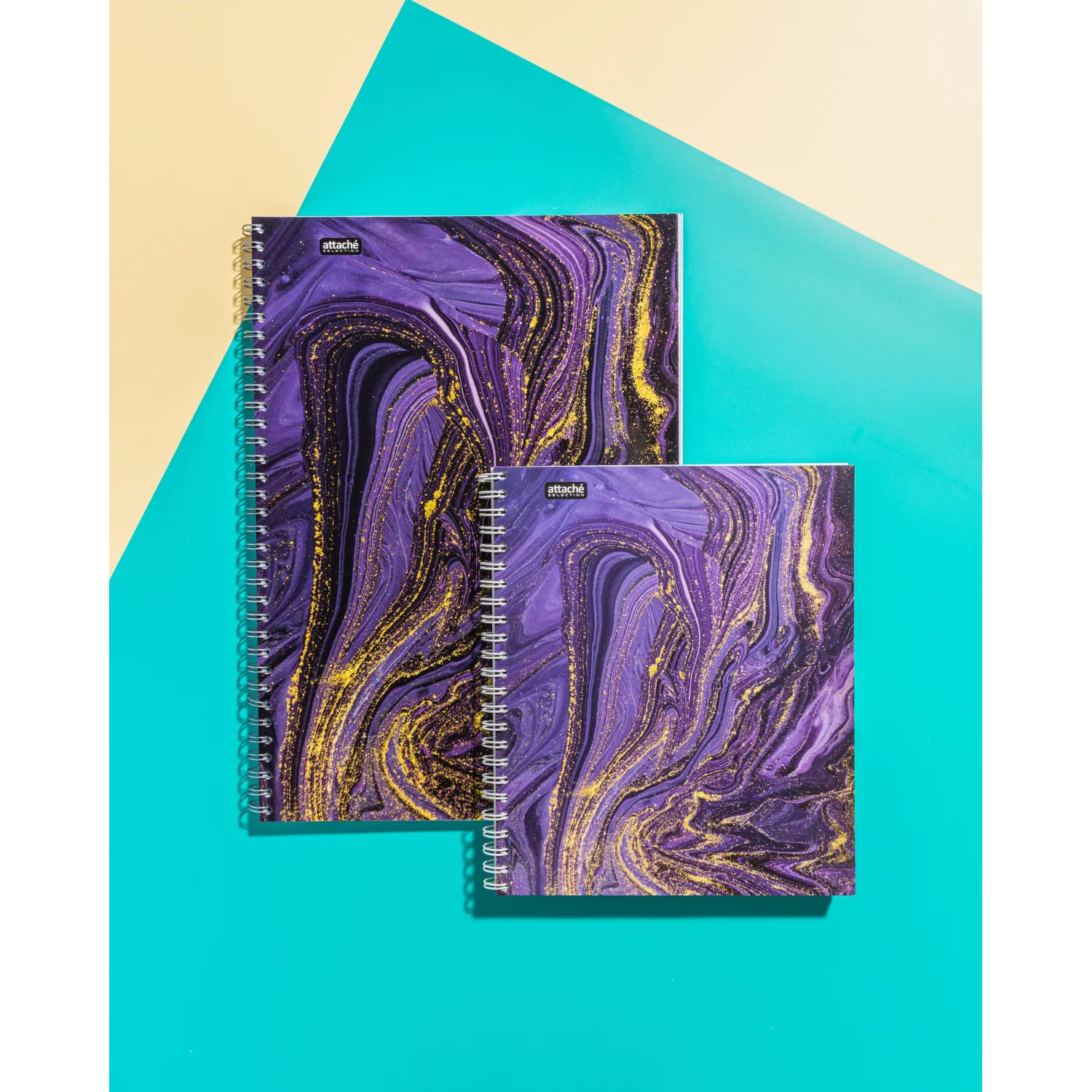 Бизнес-тетрадь А4,96л,кл,греб,ламин.обл. Attache Selection Fluid Фиолетовый - фото 12