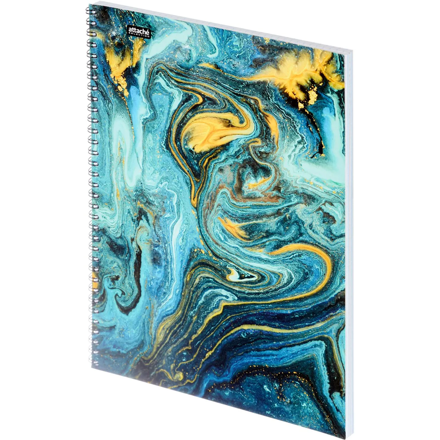 Бизнес-тетрадь А4,96л,кл,греб,ламин.обл. Attache Selection FluidБирюзовый - фото 3