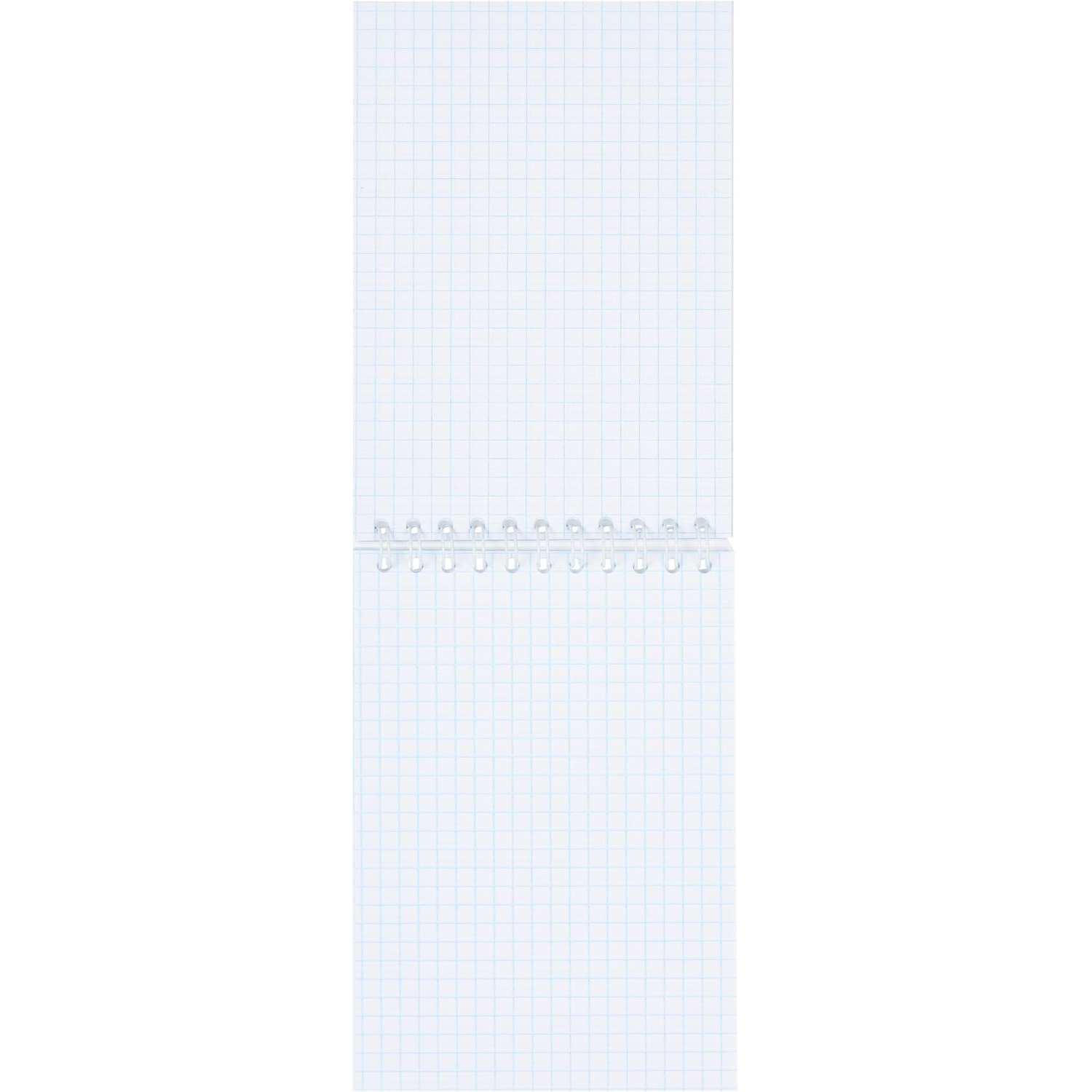 Блокнот А6,80л,кл,греб,карт.обл+УФ-лак Attache Selection Fluid Бирюзовый - фото 2