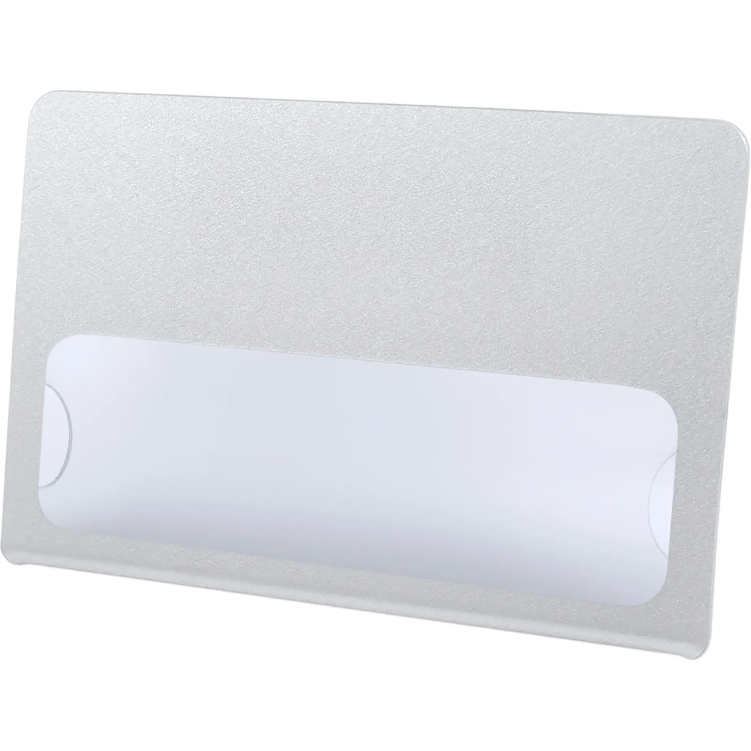 Бейдж с окном для сменной информации магнит,90x60мм серебрист - фото 3