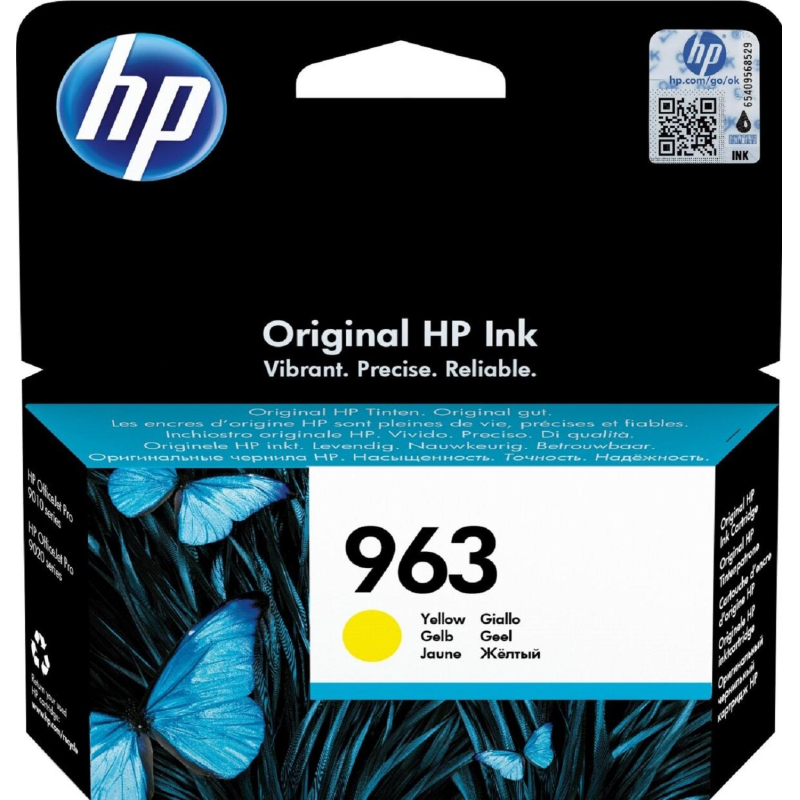 Картридж струйный HP 963 3JA25AE жел. для OJ Pro 9010/9020 - фото 1