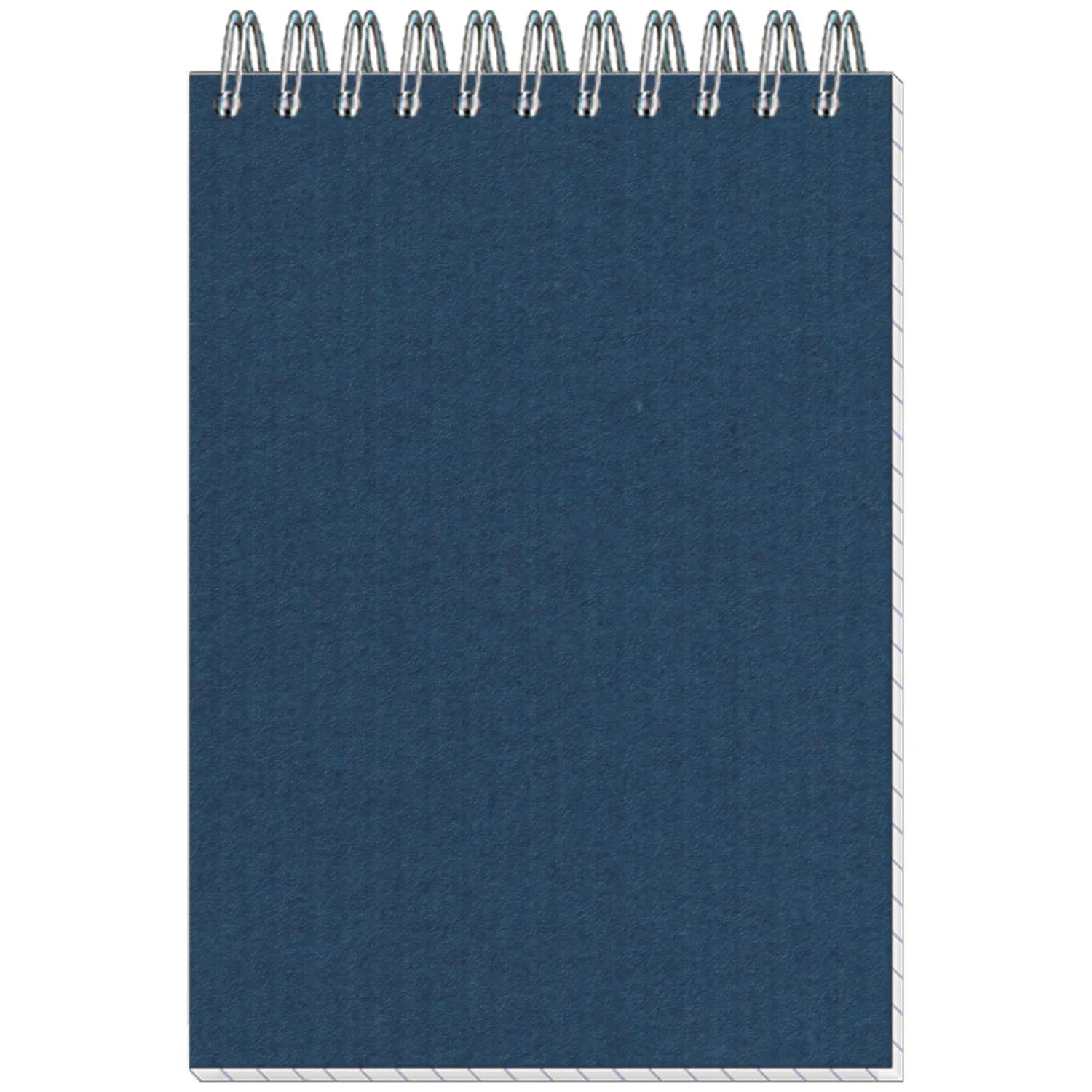 Блокнот МИКРОВЕЛЬВЕТ- А6 50л. спираль, синий, клетка 80шт - фото 1