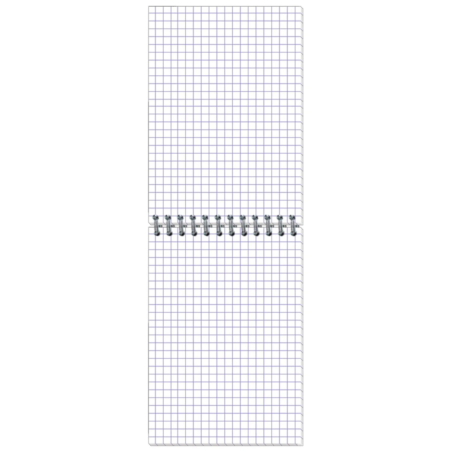 Блокнот МИКРОВЕЛЬВЕТ- А6 50л. спираль, синий, клетка 80шт - фото 2