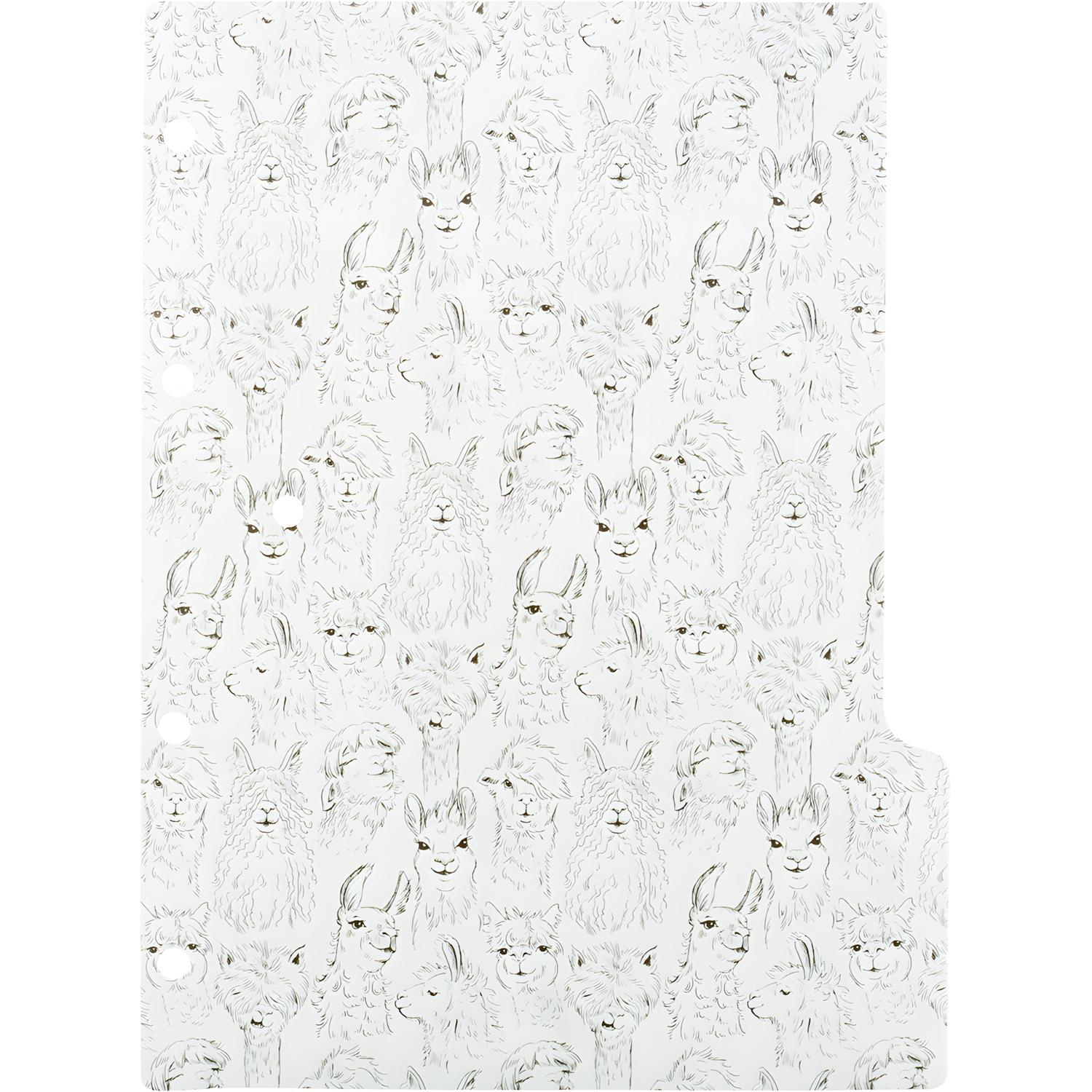 Разделитель листов пласт А5 Attache Selection Llamas чер-бел, 3шт/уп, в асс - фото 4