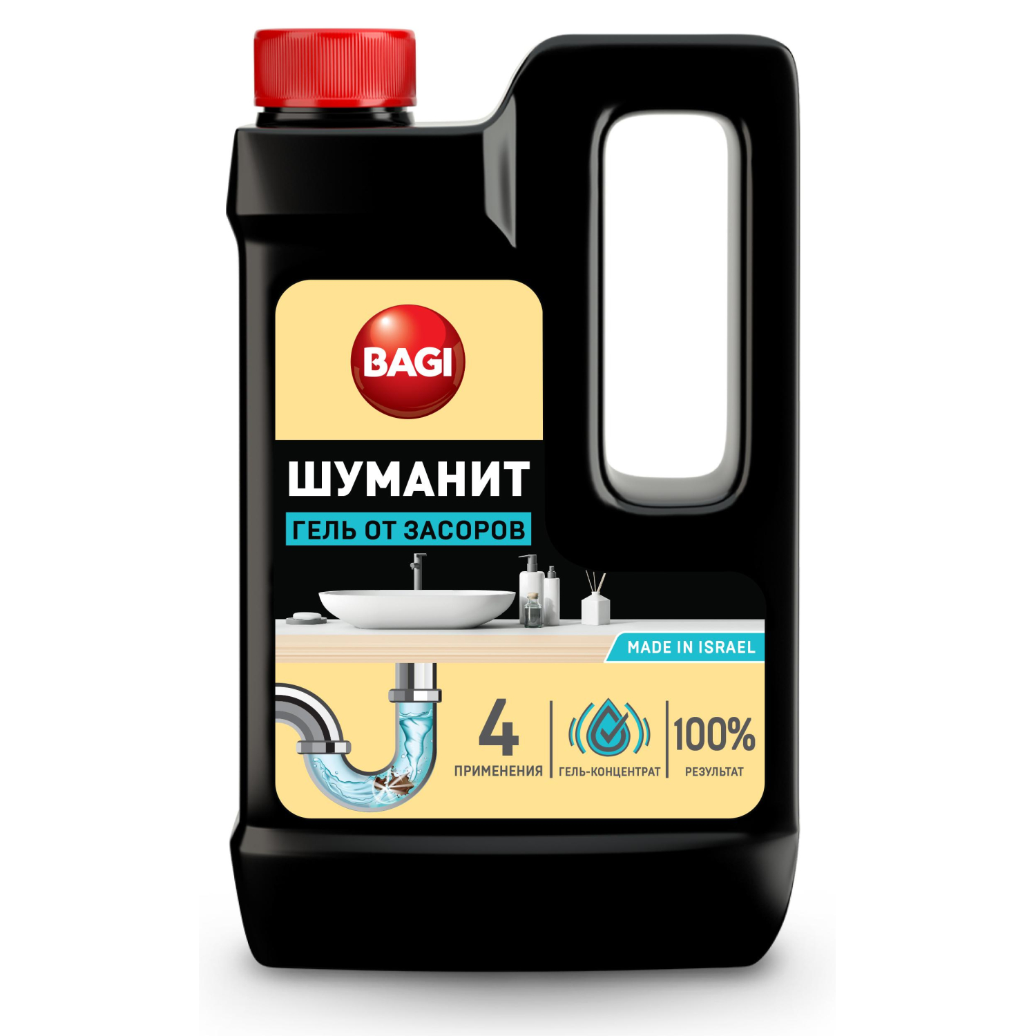Средство для прочистки труб Bagi ШУМАНИТ гель от засоров 450 мл - фото 1