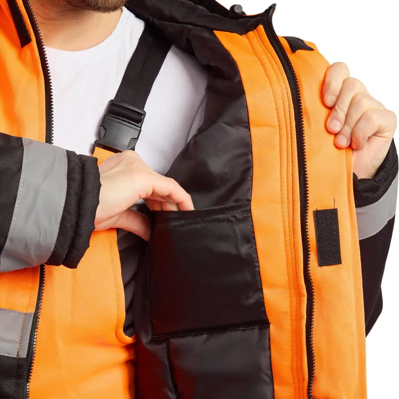 Костюм зим муж (куртка, пк) зд01 оранж/чер 112-116/158-164 - фото 10