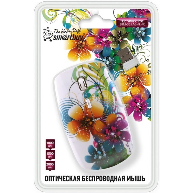 Мышь компьютерная Smartbuy 327AG принт Цветы (SBM-327AG-FL-FC) - фото 4