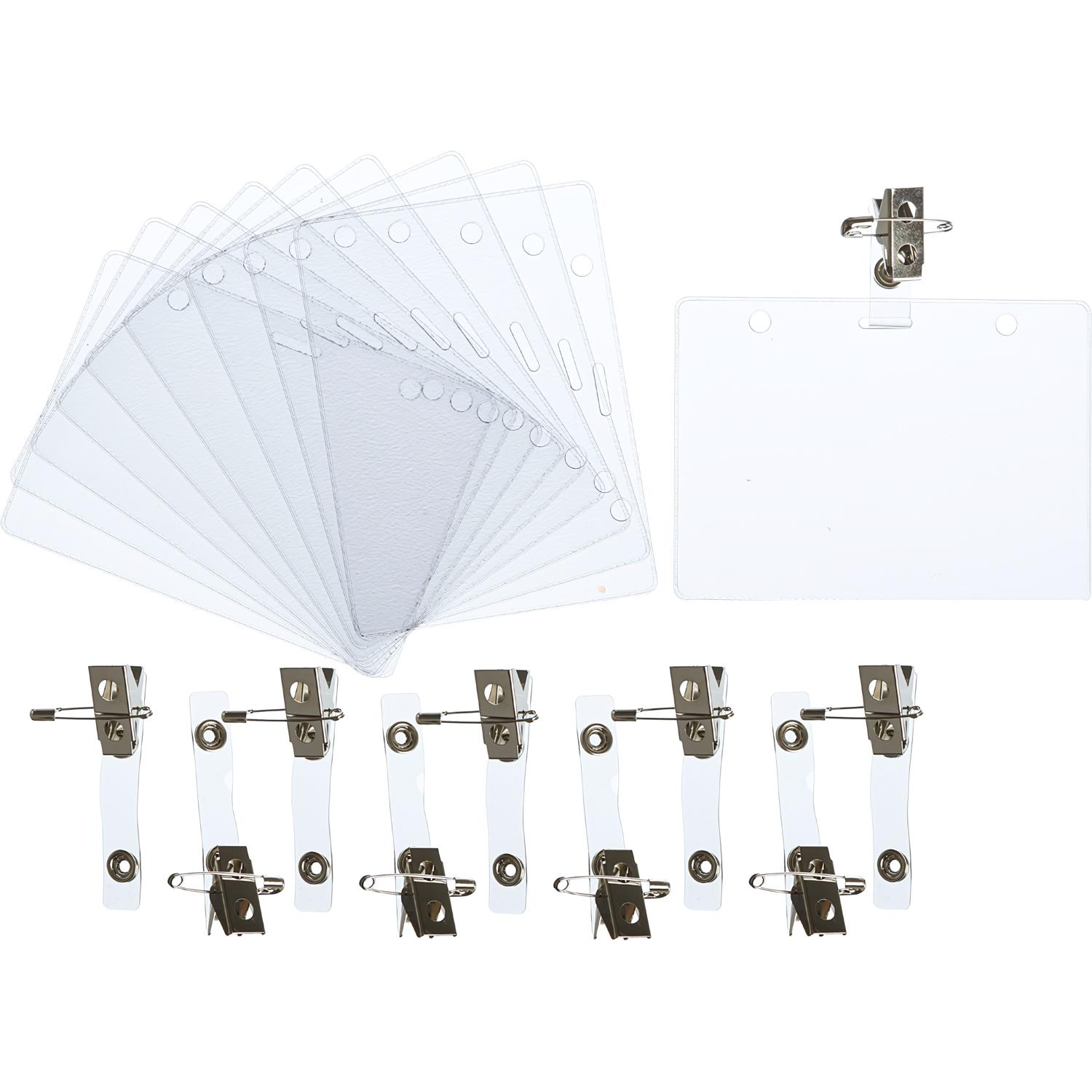 Бейдж 120х87мм металл зажим/булавка (10шт.) 1065БГК - фото 4