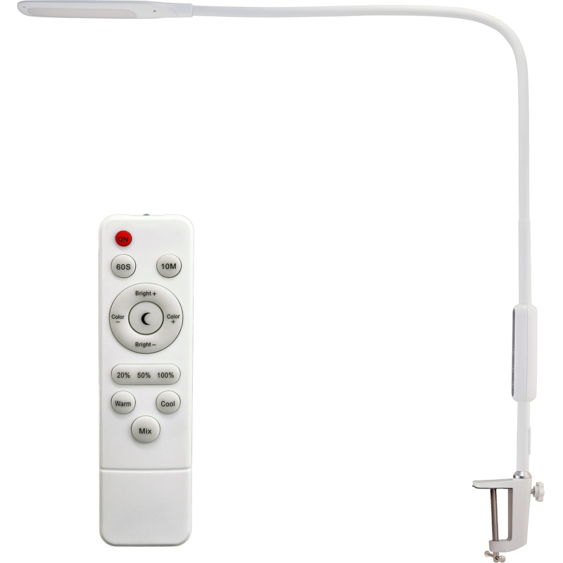 Светильник Lucia L570 Fleksa LED на струбцине белый - фото 4