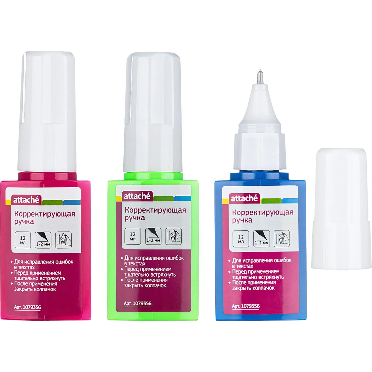 Корректирующий карандаш 12 мл Attache с пластиковым наконечником цвет ассор Корректирующий карандаш 12 мл Attache с пластиковым наконечником цвет ассор - фото 2