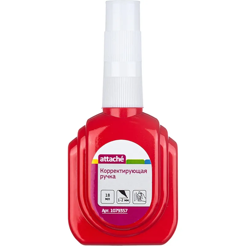 Корректирующий карандаш 18 мл Attache металлический наконечник красная - фото 1