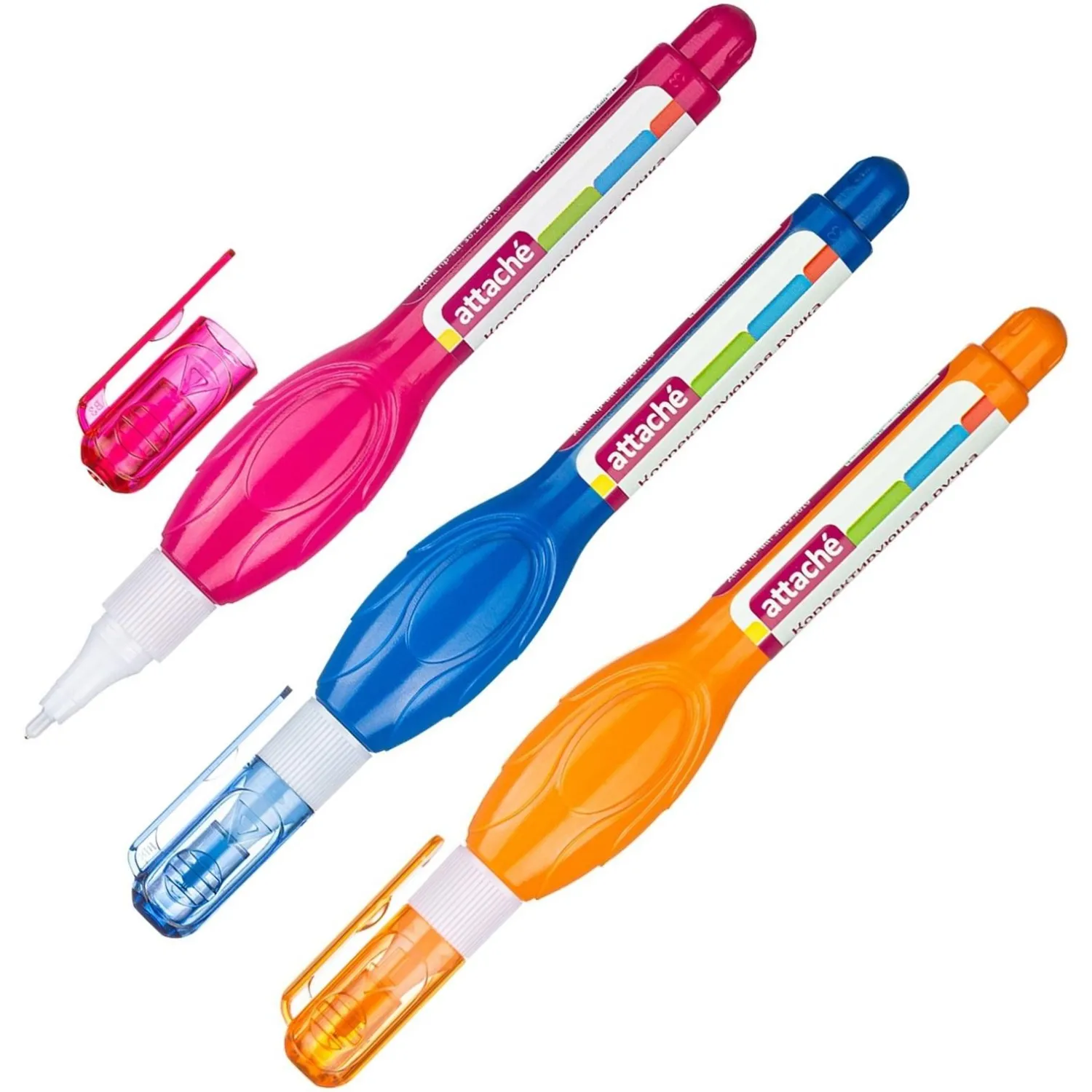 Корректирующий карандаш 5 мл Attache пластиковый наконечник цвет ассорти - фото 2