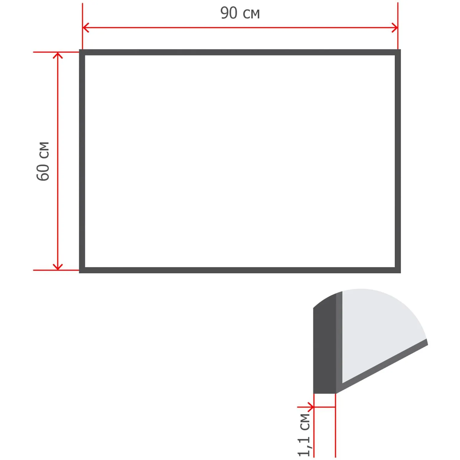 Доска пробковая 60х90 алюмин. рама ATTACHE - фото 2