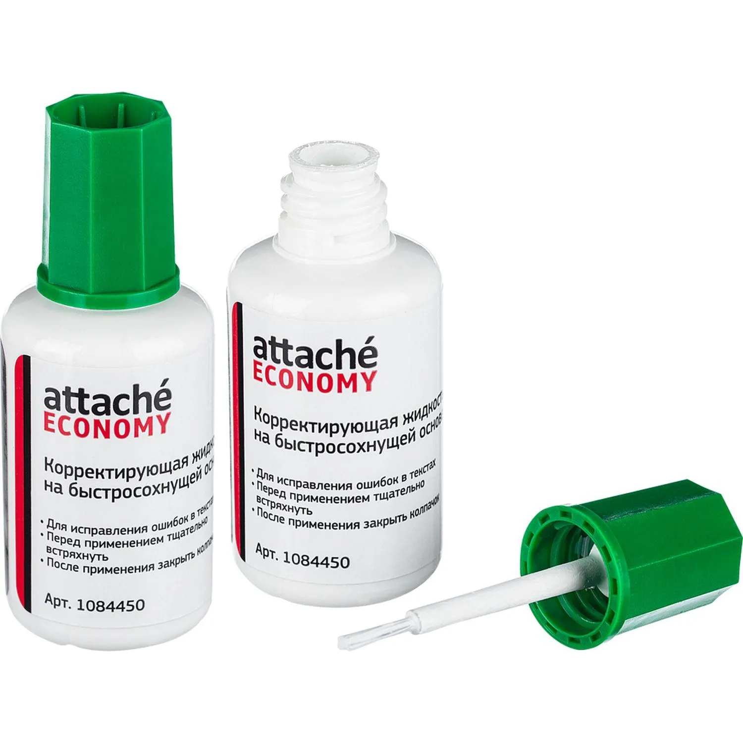 Корректирующая жидкость 16г Attache Economy быстросохнущая основа кисточка - фото 3