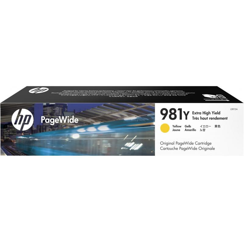 Картридж струйный HP 981Y L0R15A жел. экстра.пов.емк. для PW Ent 556/MFP586 - фото 1