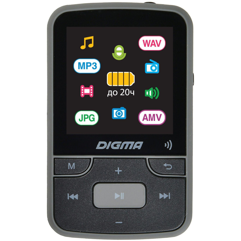 Плеер MP3 Digma Z4 BT 16Gb черный/1.5/FM/microSDHC/clip - фото 1