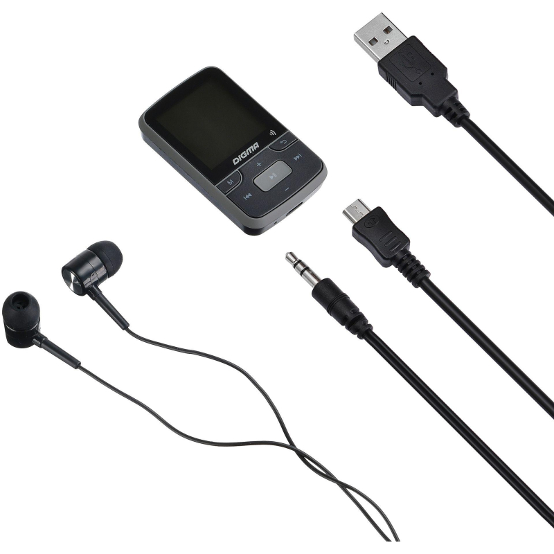 Плеер MP3 Digma Z4 BT 16Gb черный/1.5/FM/microSDHC/clip - фото 6